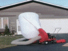 A portable Gas powered vacuum unit that pulls 6,000 cfm